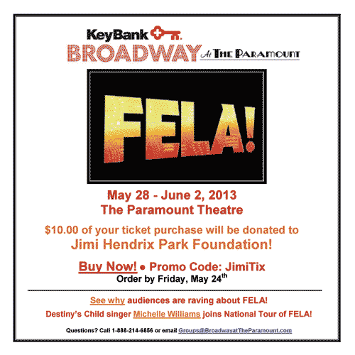 FELA! $10 Helps Fund Jimi Hendrix Park
